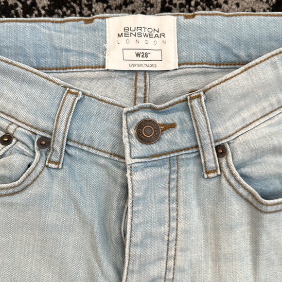 Burton Menswear Blue Denim Jean Shorts - 28” Waist - Picture 2 of 4